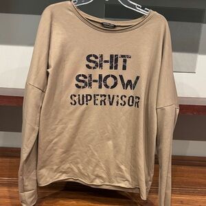 Tan Graphic Sweatshirt